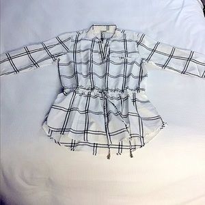 Peplum Long Sleeve Blouse